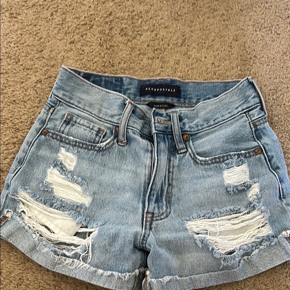 Aeropostale Women's Blue Denim Shorts